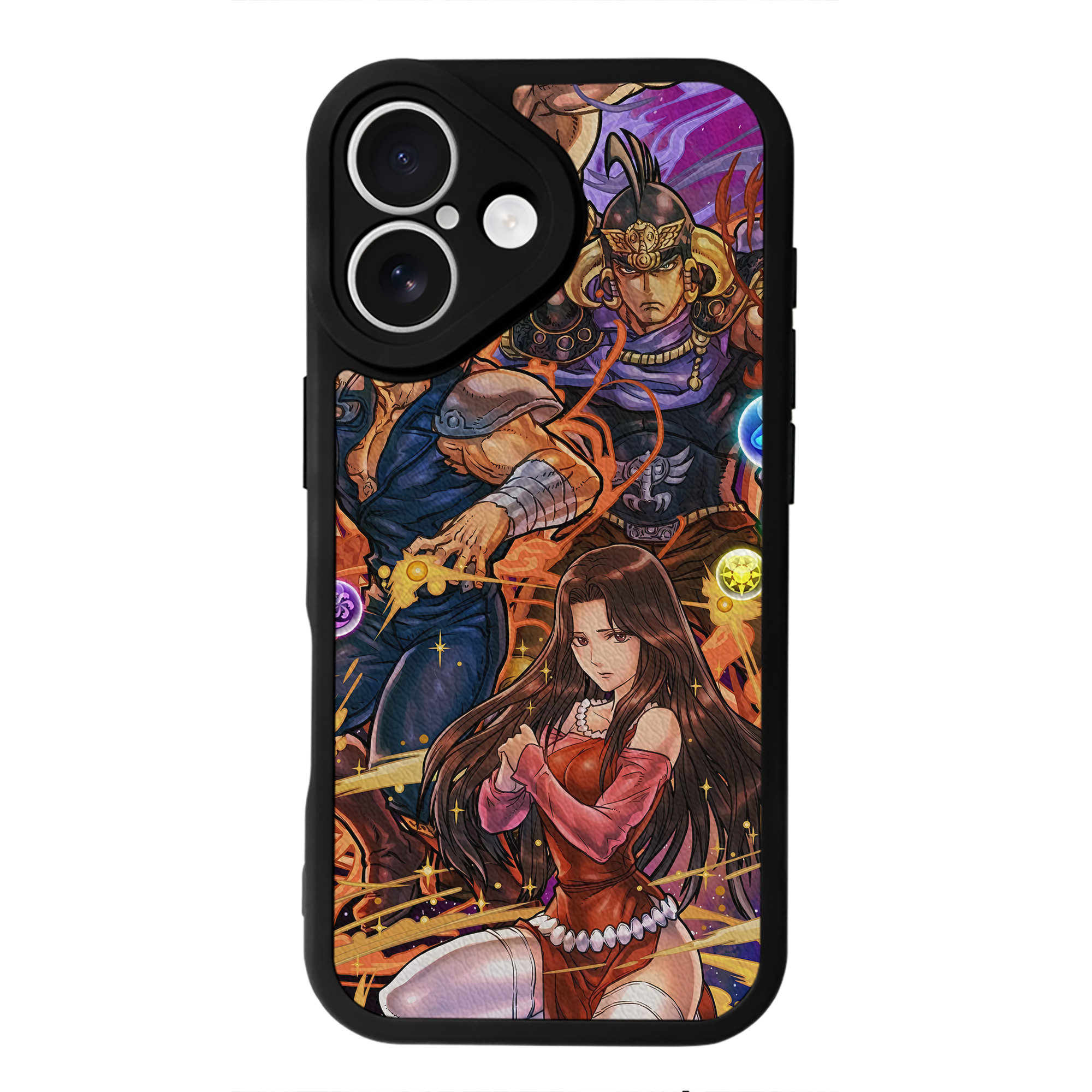 （画像用） 北斗の拳 Fist of the North Star 【iPhone 16シリーズ対応】シリコンスマホケース（レザー調） 材質：シリコン